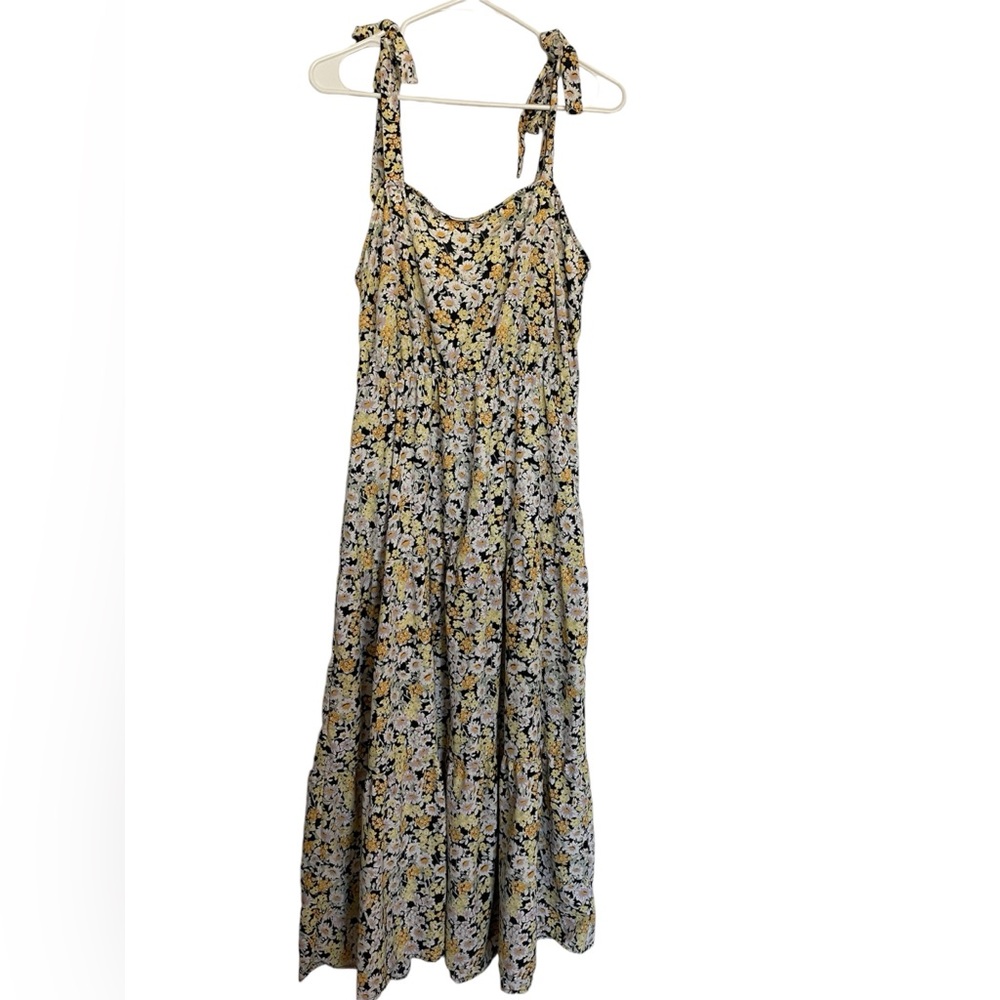 Social Standard black white and yellow maxi dress
